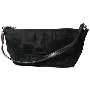 The Limited Small Black Purse Textured Silver Tone Hardware Small Bag Womens SEE